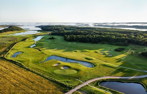 Fågelvy över Lycke golf & country club