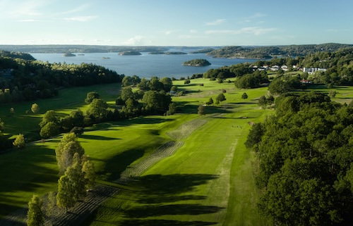 Härlig utsikt mot havet från Lyckorna gk